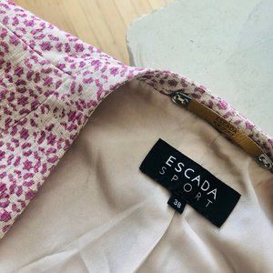 Pink Leopard Print Escada Sport Jacket/Blazer